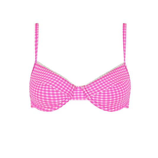 Kulani Kinis Ditzy Underwire Bra Bikini Top - Pink Diva