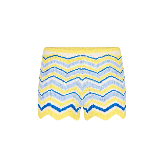 Kulani Kinis Chevron Knit Micro Short - Lemon Daze