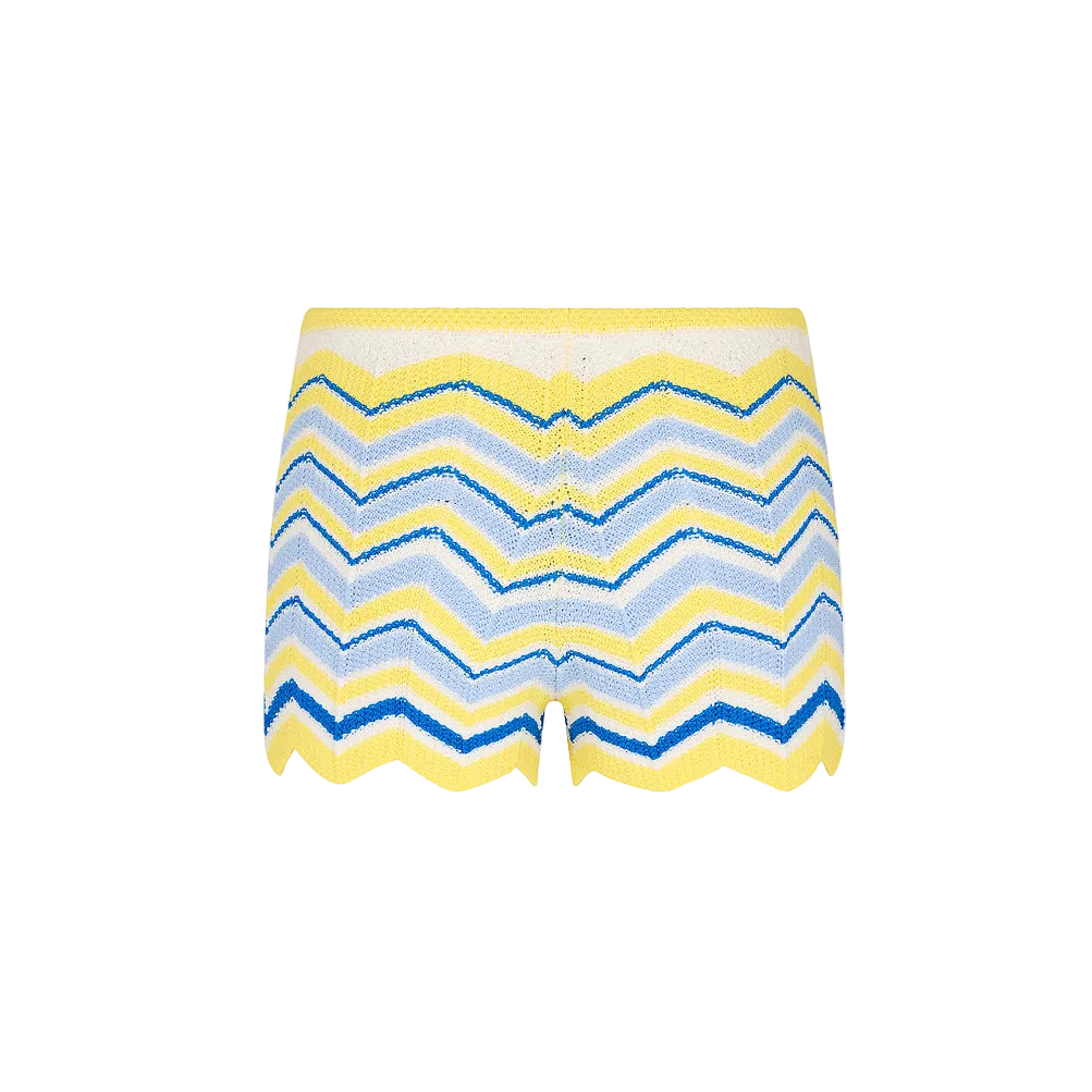 Kulani Kinis Chevron Knit Micro Short - Lemon Daze