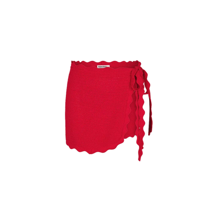 Kulani Kinis Scalloped Edge Knit Sarong - Sunset Siesta