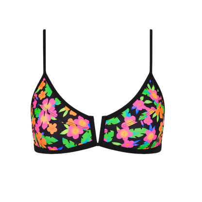 Kulani Kinis Bind Slim V Crop Bikini Top - Midnight Glow - FINAL SALE
