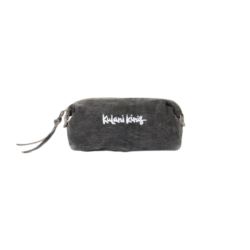 Kulani Kinis Curved Travel Pouch - Black Denim