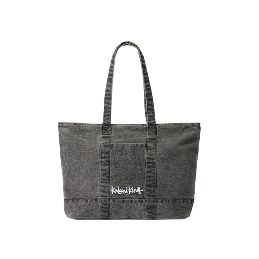 Kulani Kinis Weekender Beach Tote Bag - Black Denim