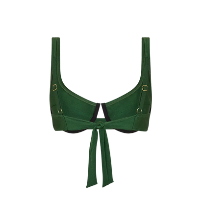 Kulani Kinis Underwire Tie Back Bikini Top - Jaded Juniper
