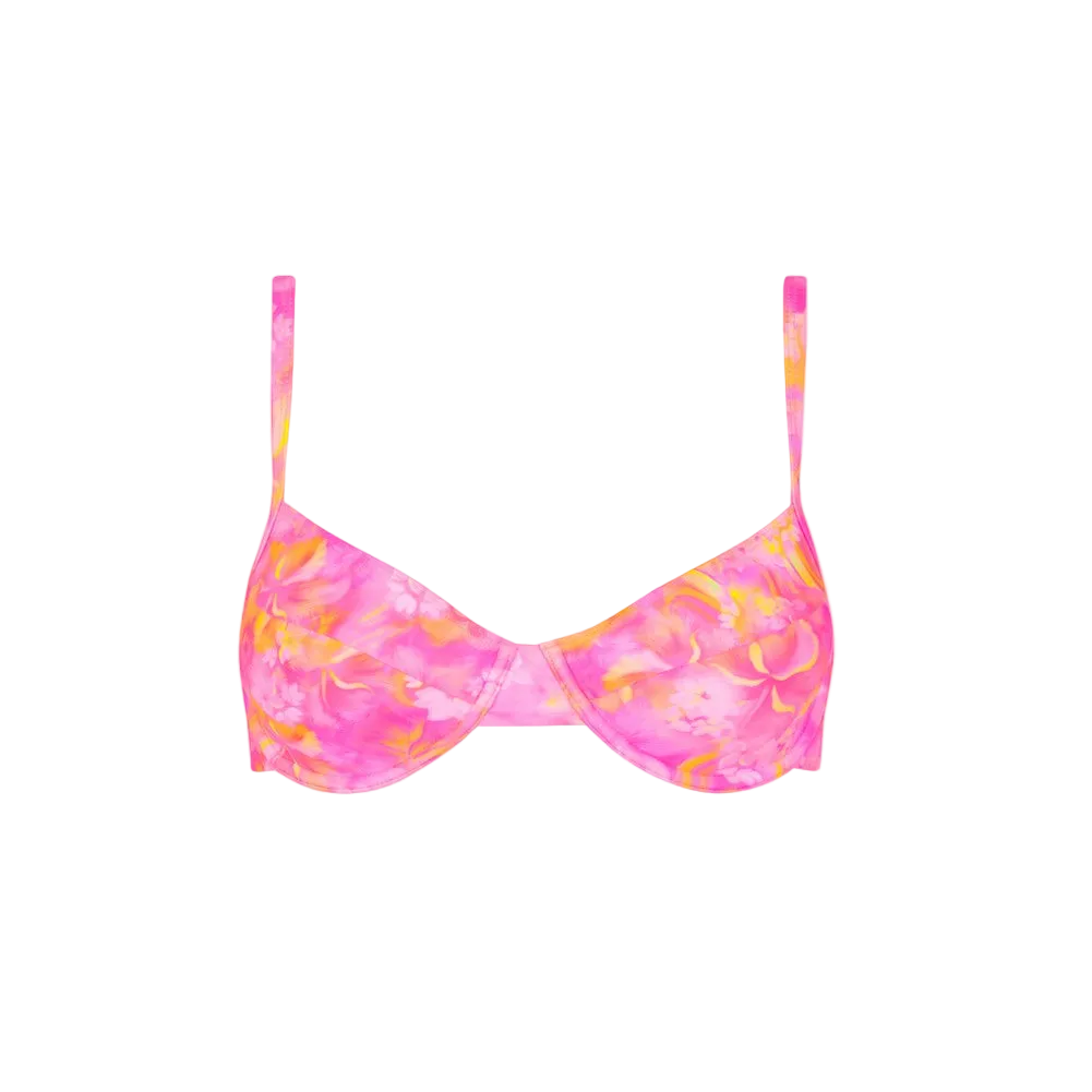 Kulani Kinis Ditzy Underwire Bra Bikini Top - Petal Pop