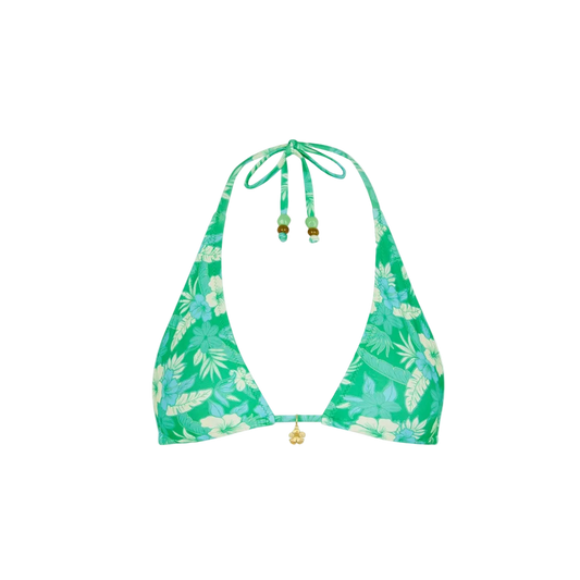 Kulani Kinis Classic Tie Halter Bikini Top - Barefoot Breeze