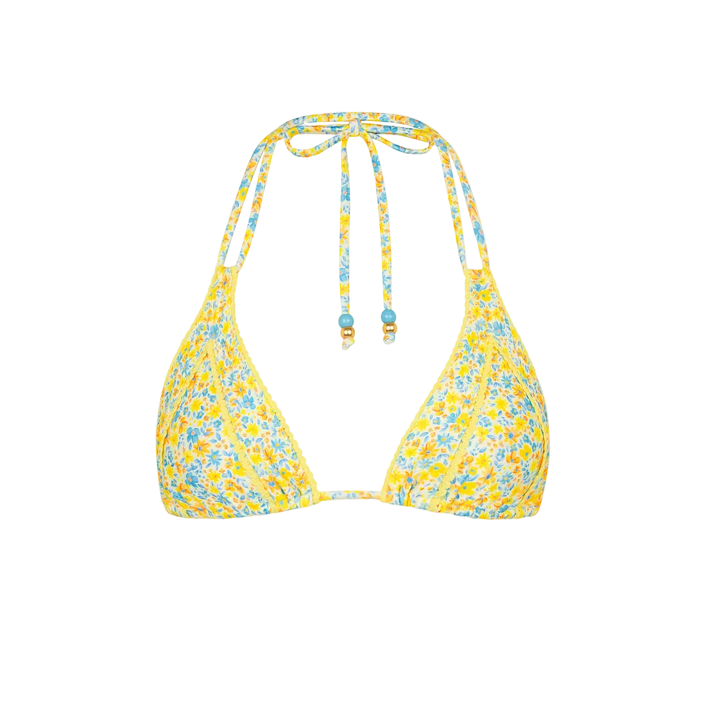 Kulani Kinis Decorative Panel Halter Bikini Top - Dreamy Daze