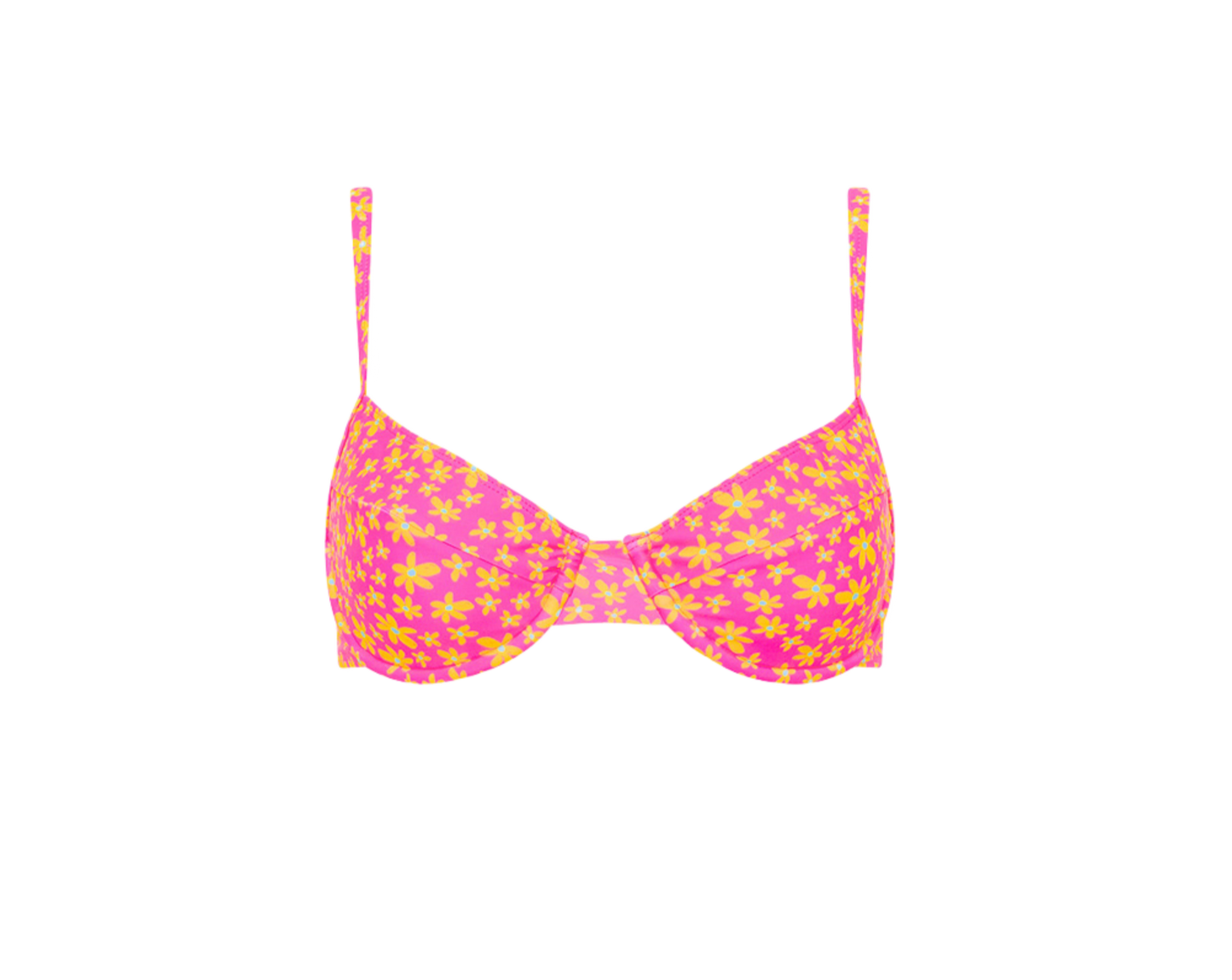 Kulani Kinis Ditzy Underwire Bra Bikini Top - Berry Blush