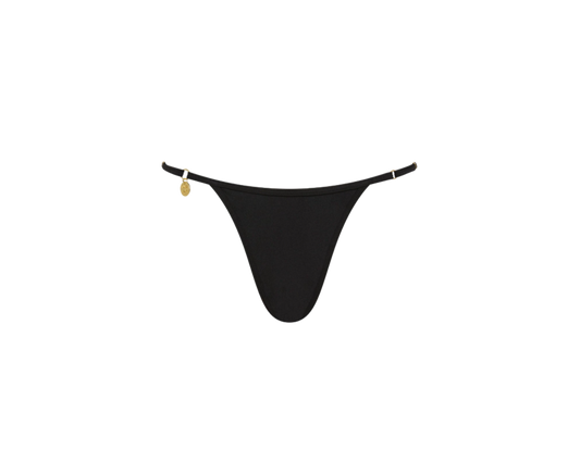 Kulani Kinis Charm Adjustable Cheeky Bikini Bottom - Moonlight Black