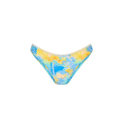 Kulani Kinis Simple Crochet Cheeky Bikini Bottom - Limoncello Lagoon