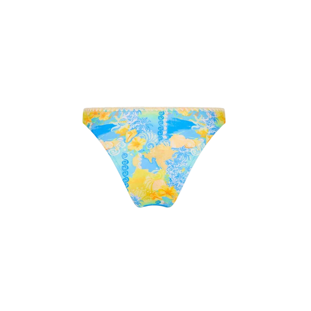Kulani Kinis Simple Crochet Cheeky Bikini Bottom - Limoncello Lagoon