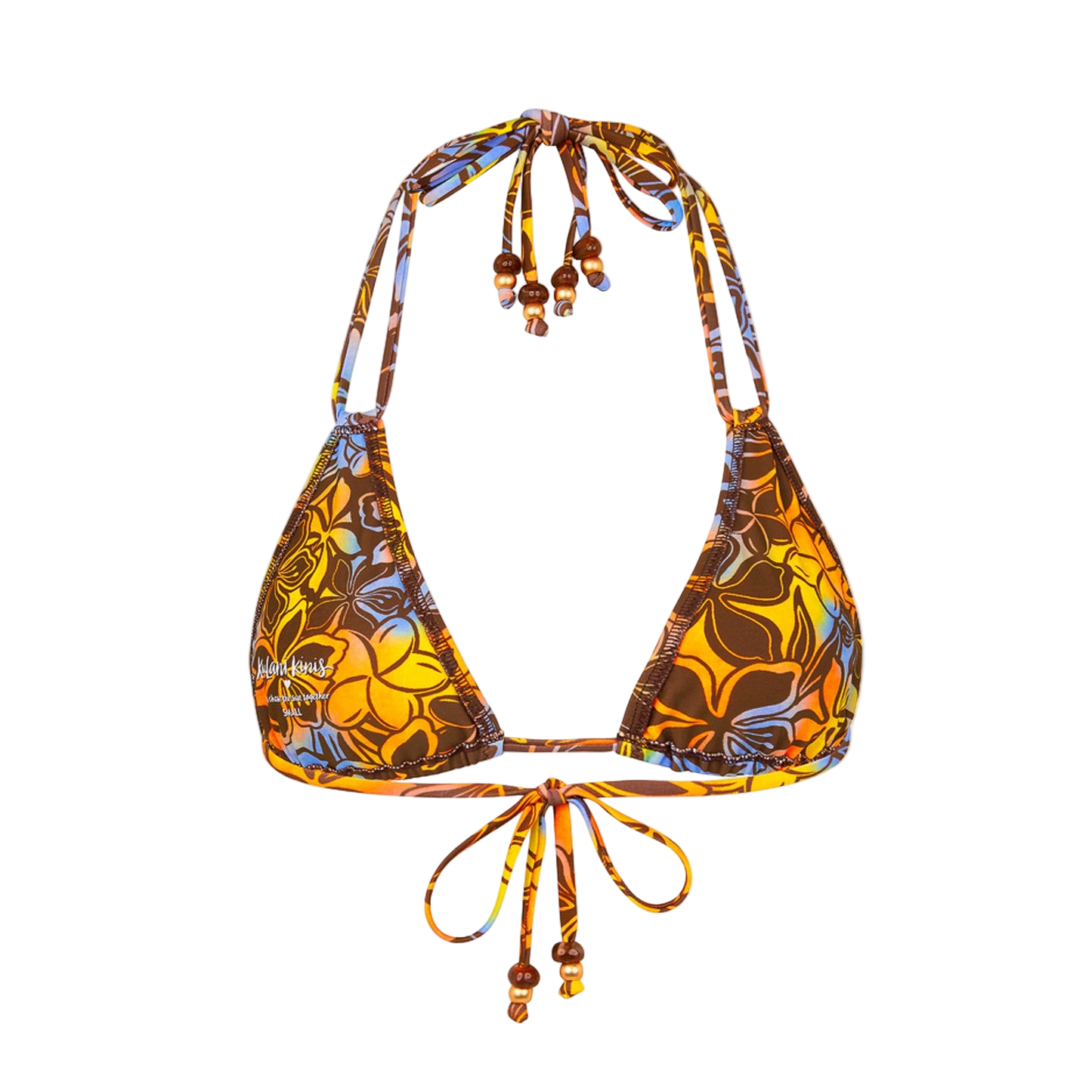 Kulani Kinis Halter Bralette Bikini Top - Frangipani Fizz