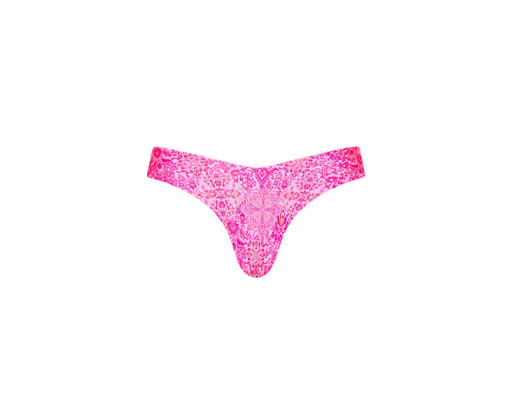 Kulani Kinis V Cheeky Bikini Bottom - Rose Quartz