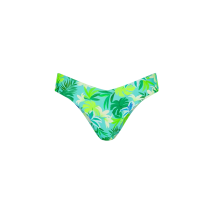 Kulani Kinis Cheeky V Bikini Bottom - Neon Splice