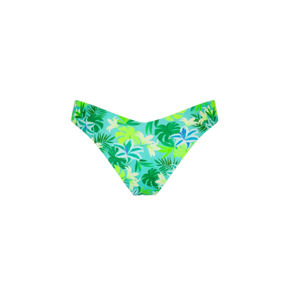 Kulani Kinis Cheeky V Bikini Bottom - Neon Splice