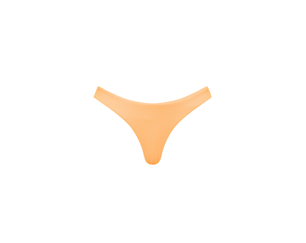 Kulani Kinis Minimum Full Coverage Bikini Bottom - Mango Ribbed