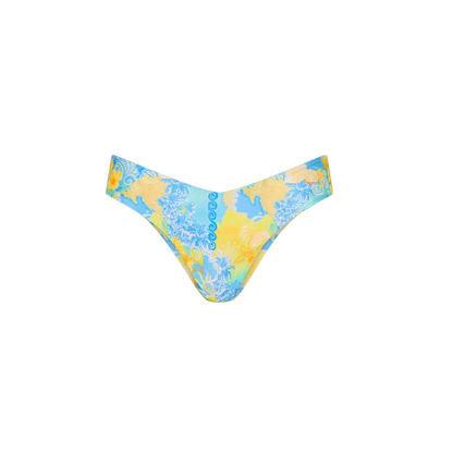 Kulani Kinis Cheeky V Bikini Bottom - Limoncello Lagoon