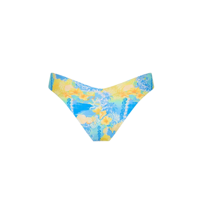 Kulani Kinis Cheeky V Bikini Bottom - Limoncello Lagoon