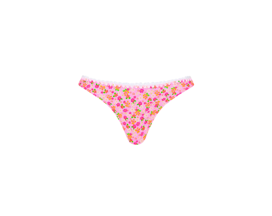 Kulani Kinis Crochet Cheeky Bikini Bottom - Frangipani Fever