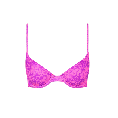 Kulani Kinis Slim Underwire Bra Bikini Top - Bubble Berry