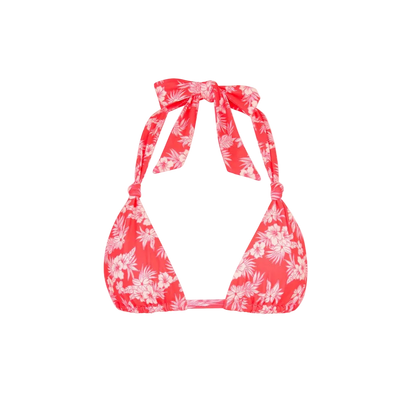 Kulani Kinis Soft Knot Halter Bikini Top - Island Punch
