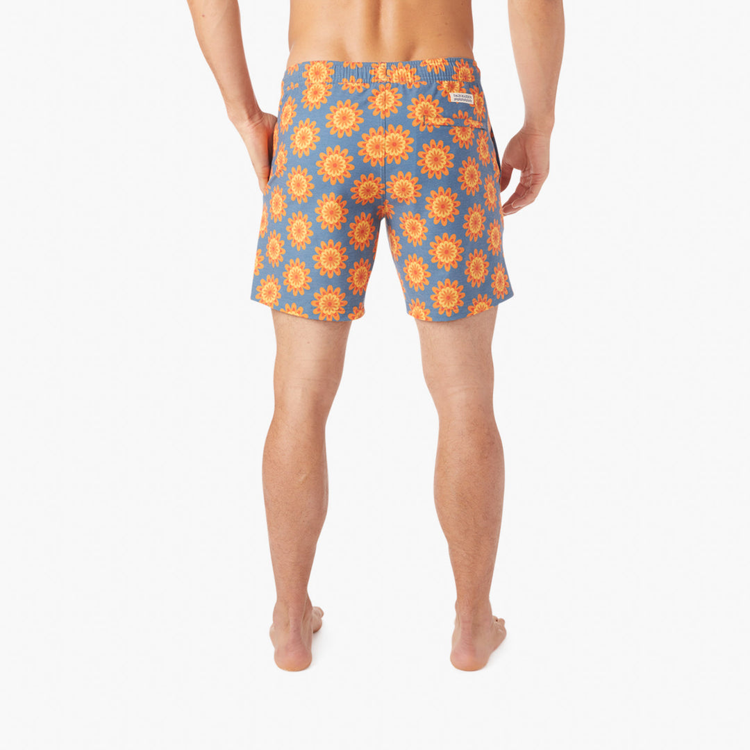 Fair Harbor Men's The Bayberry Swim Trunk - Orange Sun - FINAL SALE