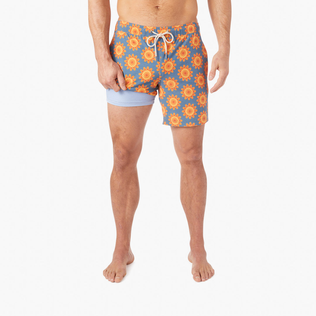 Fair Harbor Men's The Bayberry Swim Trunk - Orange Sun - FINAL SALE