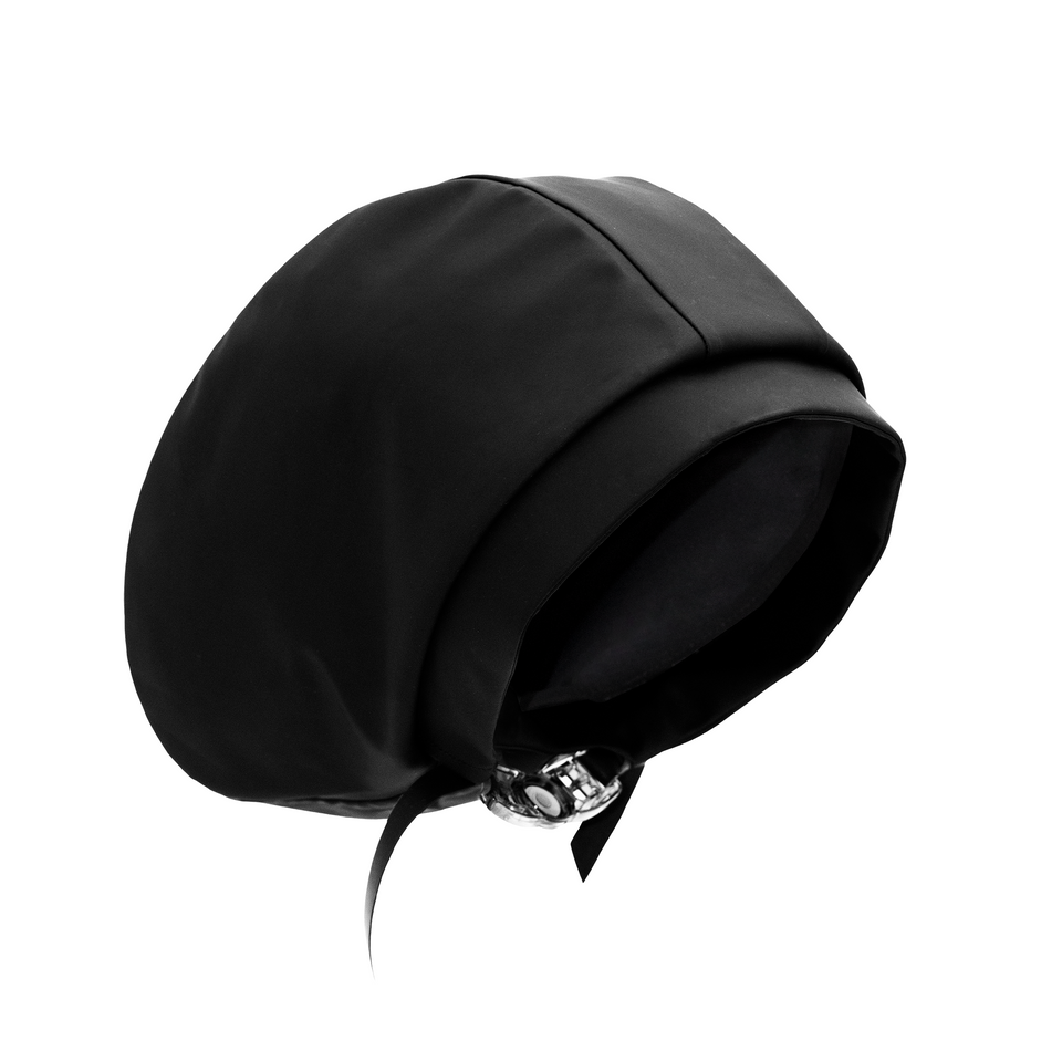 Hairbrella Satin-Lined Waterproof Adjustable Swim Cap - Black