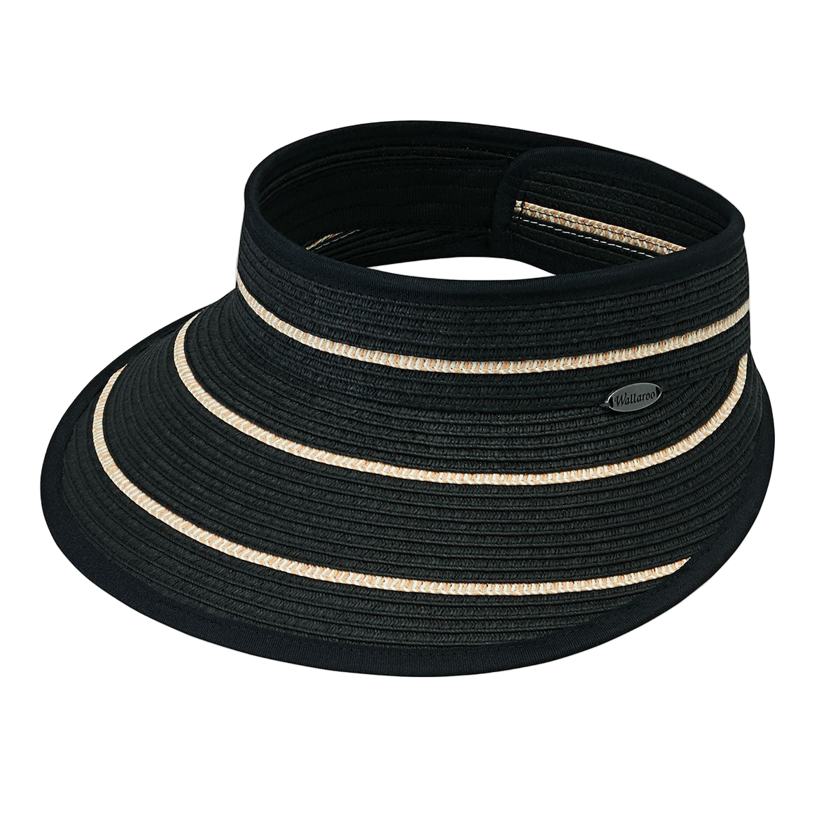 Wallaroo Women's Savannah Packable Sun Visor - Black/Camel