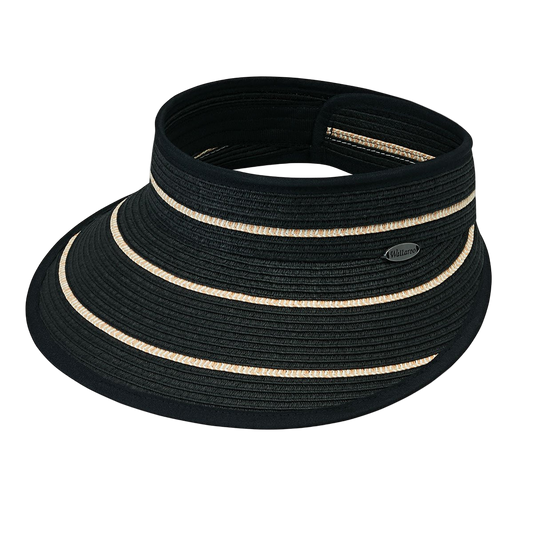 Wallaroo Women's Savannah Packable Sun Visor - Black/Camel