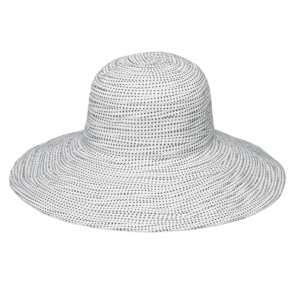 Wallaroo Scrunchie Hat - White/Black Dots