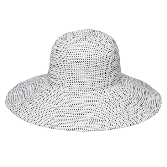 Wallaroo Scrunchie Hat - White/Black Dots