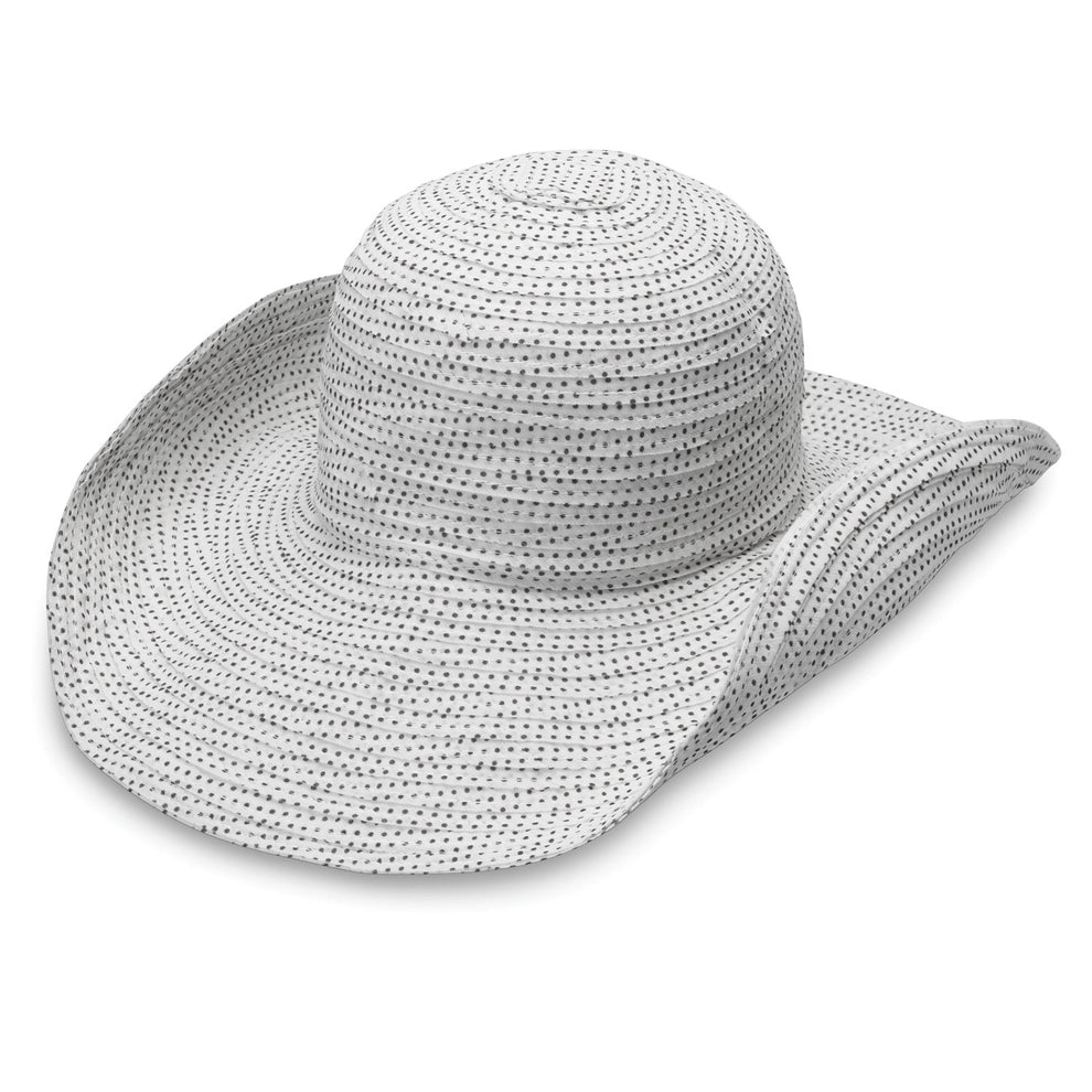 Wallaroo Scrunchie Hat - White/Black Dots