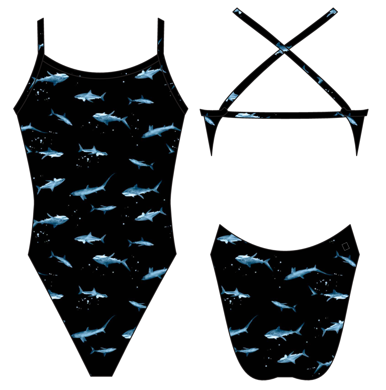 Jolyn Brandon 2 One Piece Swimsuit - Shortfin