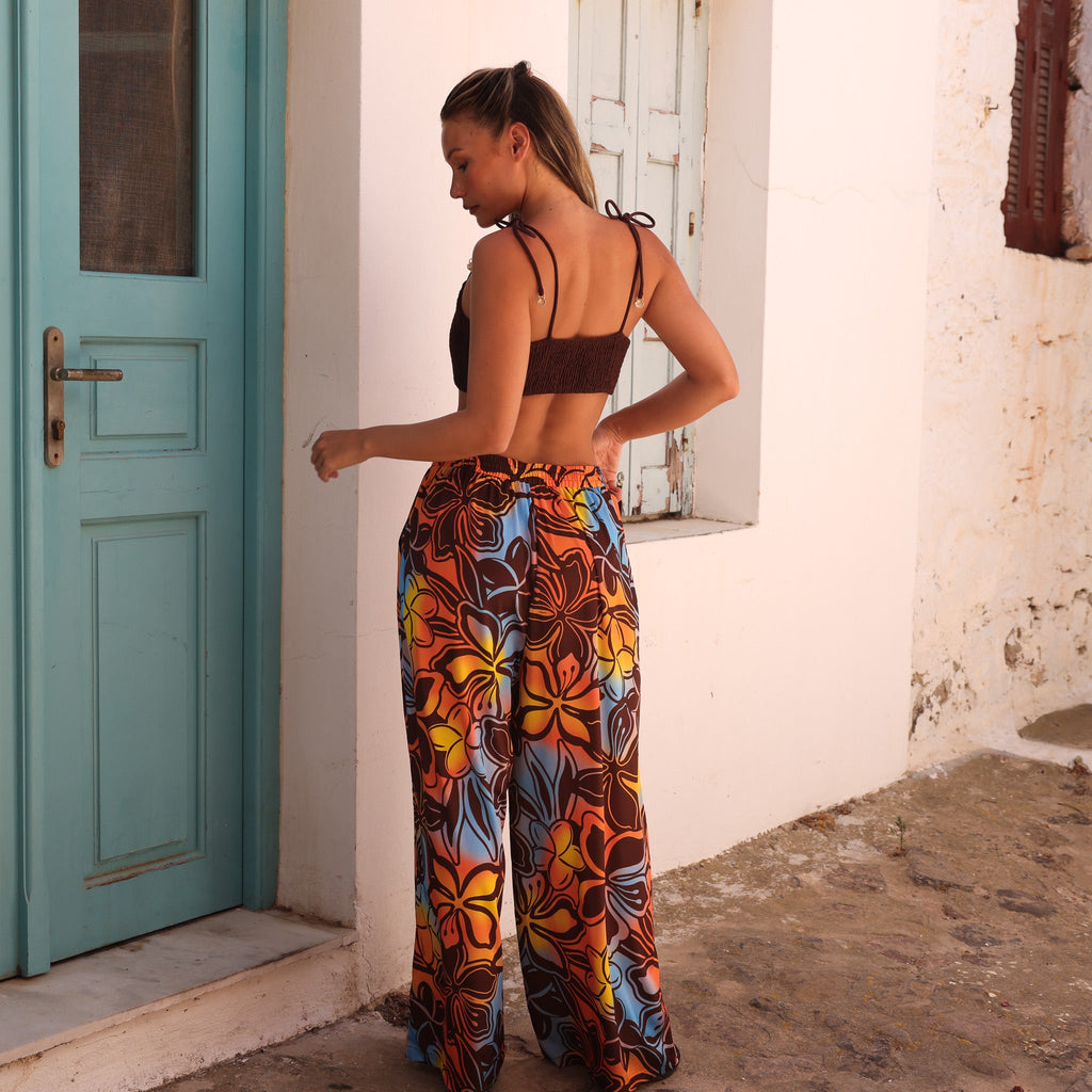 Kulani Kinis Palazzo Pants - Frangipani Fizz