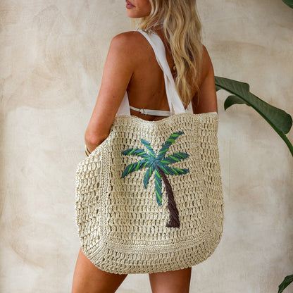 Kulani Kinis Straw Beach Tote Bag - Palm Breeze