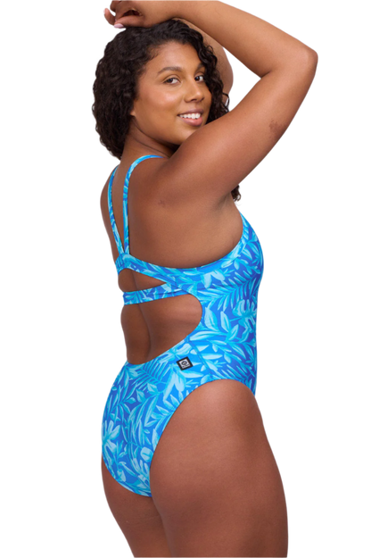 Jolyn Caroline Full Coverage Swim Onesie - Canopy - FINAL SALE
