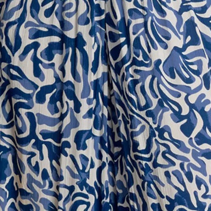 Elan Printed Wide Leg Pant - Blue Coral - FINAL SALE