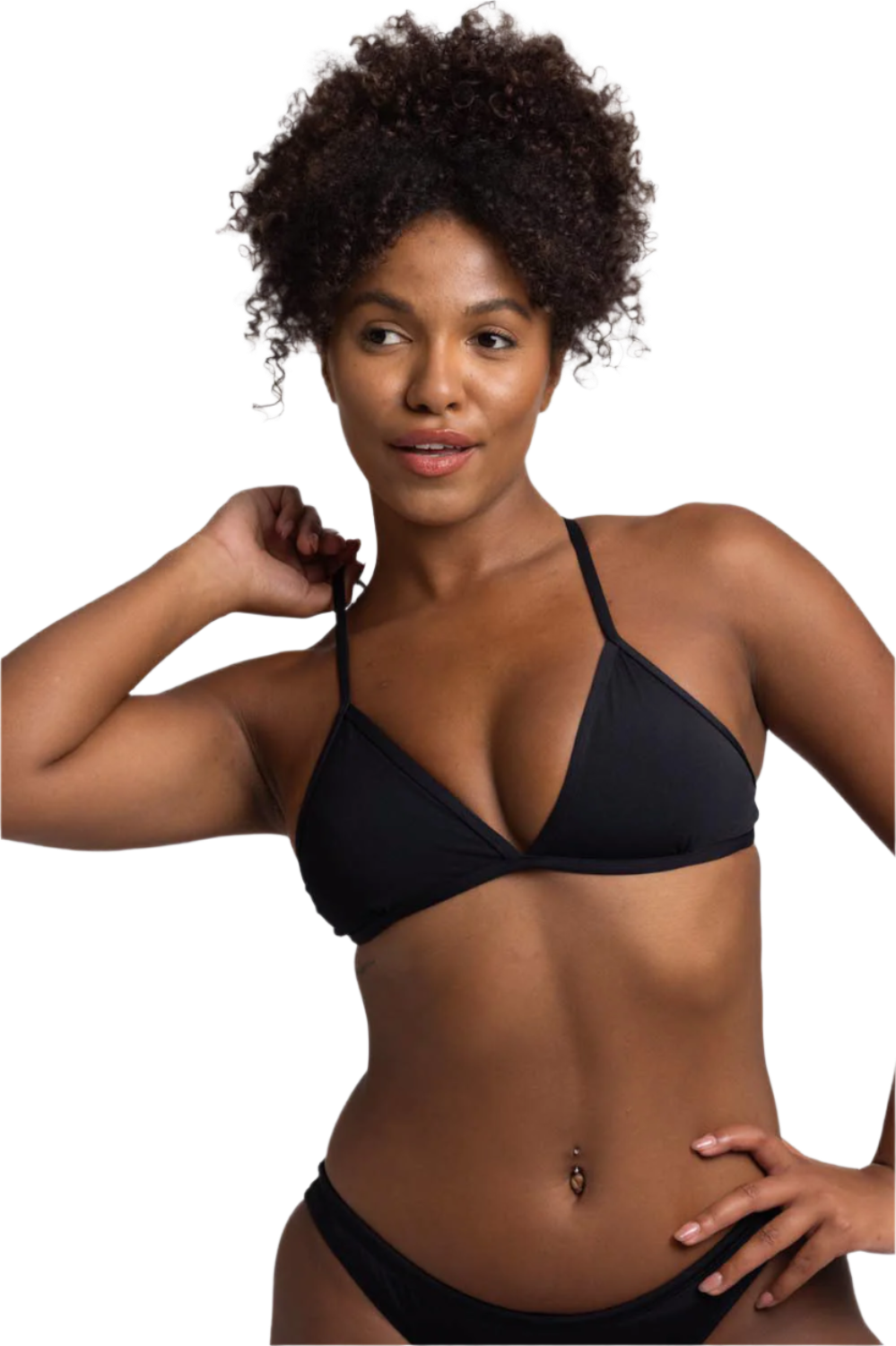 Jolyn Triangle Bikini Top -  Black