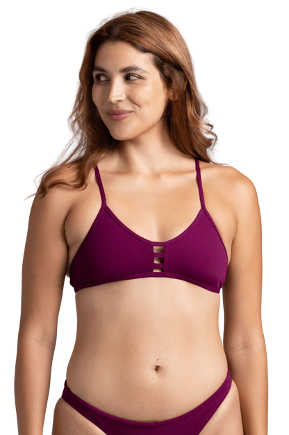 Jolyn Tomcat Bikini Top - Cabernet
