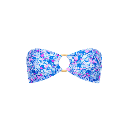Kulani Kinis Strapless Bandeau Bikini Top - Purple Pearls - FINAL SALE