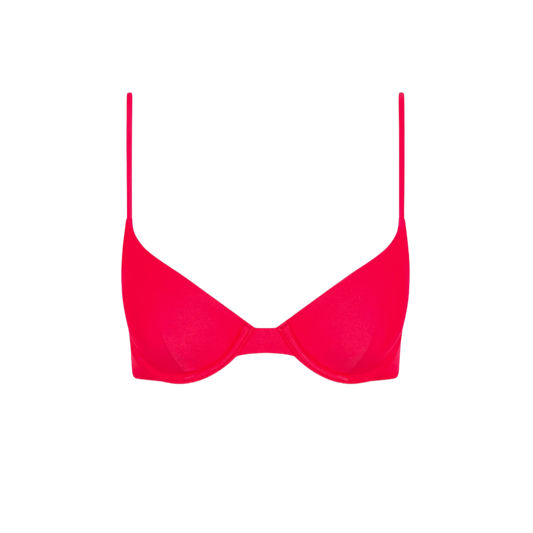Kulani Kinis Slim Underwire Bra Bikini Top - Cherry Crush