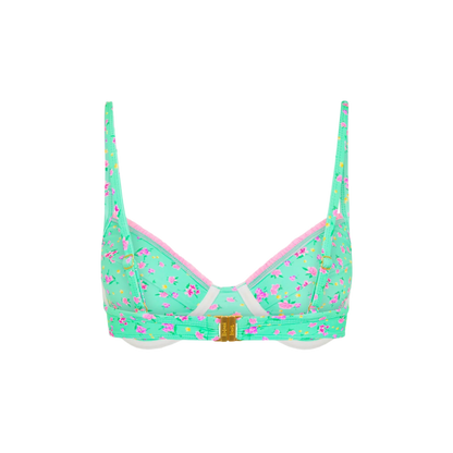 Kulani Kinis Decorative Ditzy Underwire Bikini Top - Mint Macaron