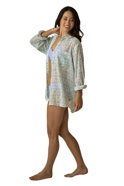 Carve Designs Taylor Gauze Tunic - Cloud Maitai - FINAL SALE