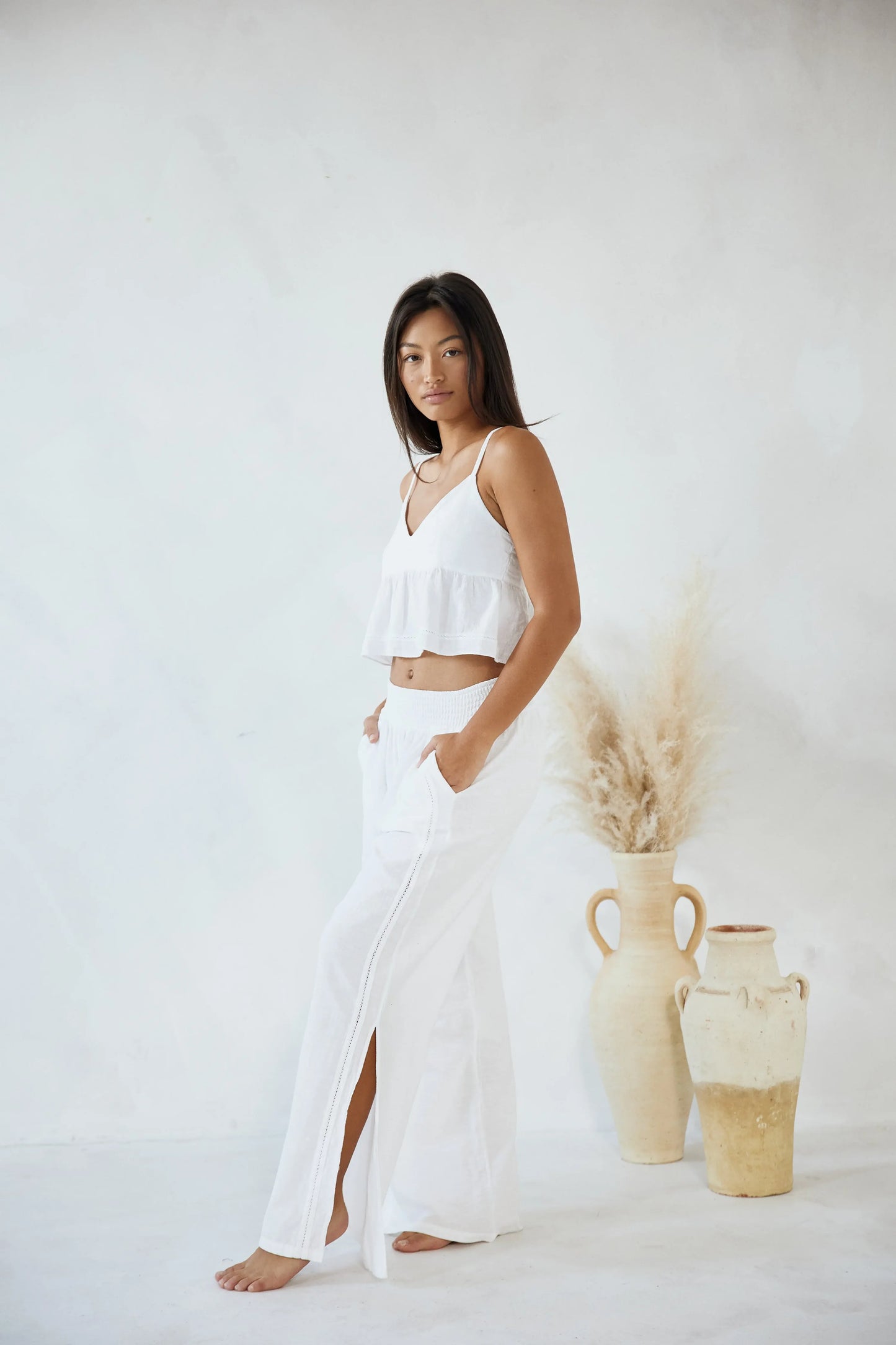 Blanco By Nature Aria Beach Pant - White