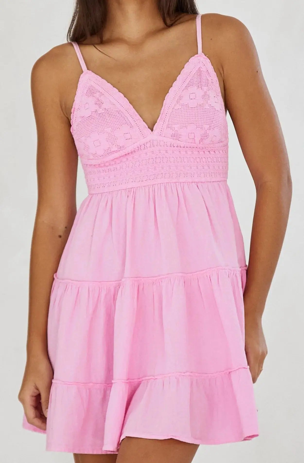 Blanco By Nature Mia Mini Dress - Hot Pink