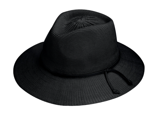 Wallaroo Women's Victoria Fedora Packable Sun Hat - Black XL