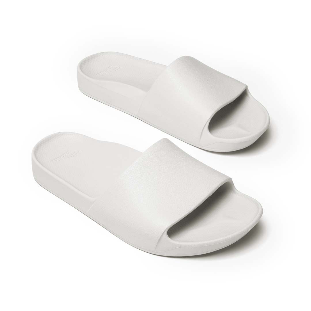 Archies Arch Support Slides - White – Sylvia's Sport & Resort