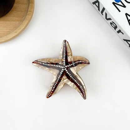 SSR Acetate Starfish Hair Claw Clip - Brown