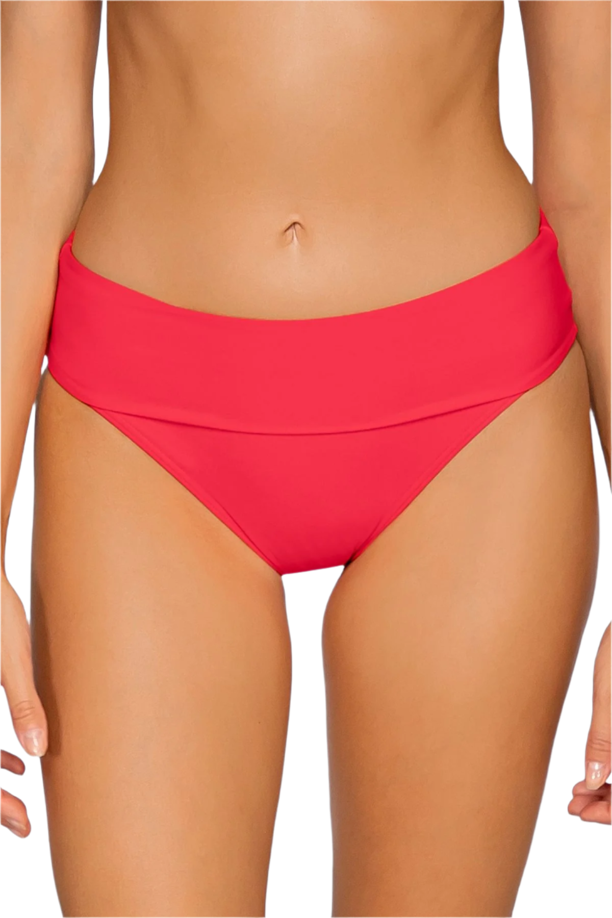 Sunsets Hannah High Waist Swim Bottom - Geranium